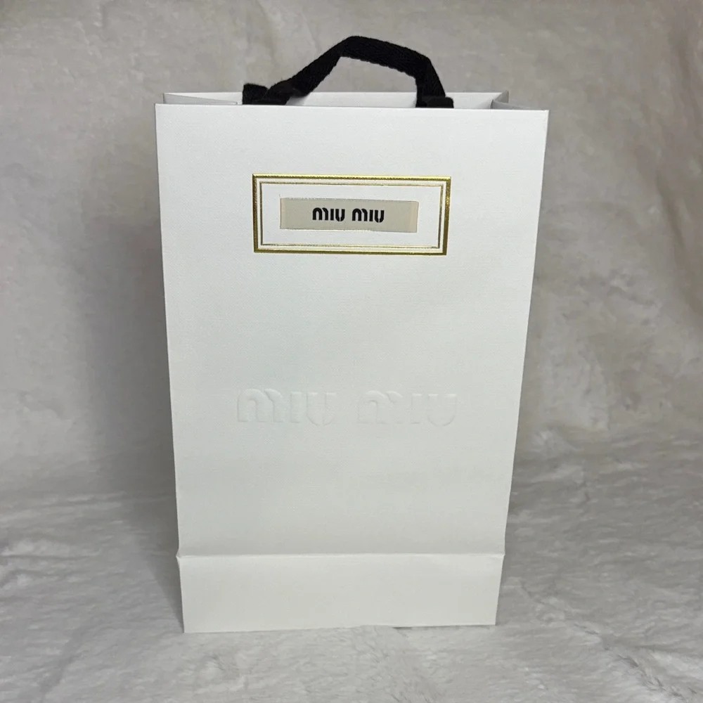 Miu Miu White and Black Gift Bag
